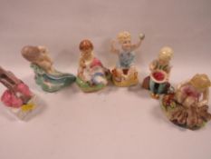 Six Royal Worcester figures consisting of 
