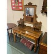 An Edwardian pine dressing table (in office)