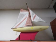 A vintage pond yacht with union jack sale