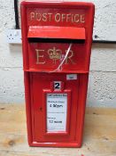 A replica ERII post box **