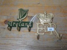 An ERII and Ireland cup racks **