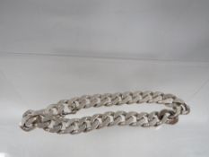 A mens hallmarked silver bracelet 38 grams
