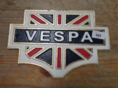Vespa UK flag plaque**