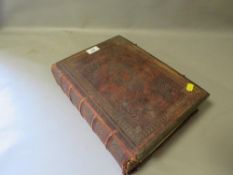 An antique brass bound family bible
