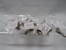 A collection of modern silver earrings