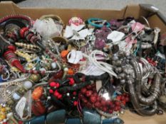 A box of costume jewellery