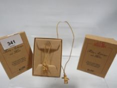 Two boxed novelty Steiff bear pendants retailed by QVC