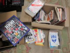 A box of vintage football programmes to include many none league examples
