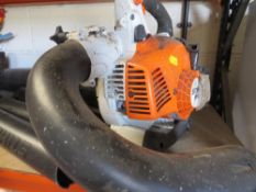 A steel petrol leaf blower/vac