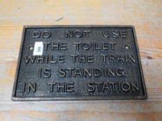 Bronze finish WC sign**