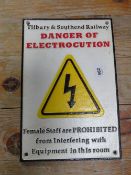 Electrocution railway sign**