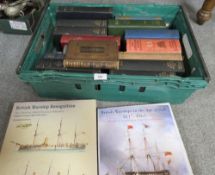 A tray of vintage mostly war related books