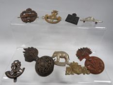 A box of military badges