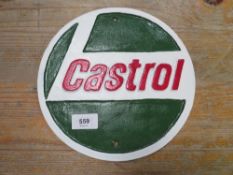 A round Castrol sign - 25cm**
