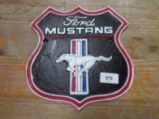 Ford Mustang plaque**