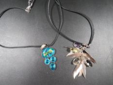 Two large hallmarked silver necklaces