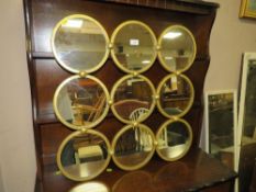 A nine glass Kunstloft style wall mirror