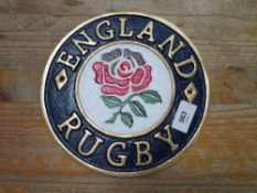 England rugby plaque**
