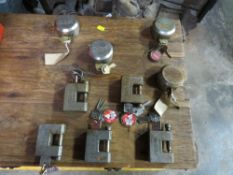 A box of assorted padlocks to include heavy duty examples