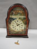 A wildlife hunting clock by Conrad Franz with Hermle bell strike movement