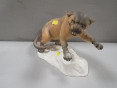 A Beswick puma on a rock matt finish