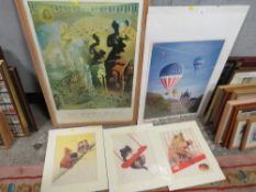 A collection of assorted prints to include Lawson Wood examples