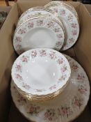 A tray of Minton Spring Bouquet dinner ware