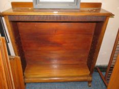An antique mahogany open bookcase W 107 cm