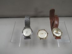 Three mens wristwatches for repair to include Smiths, Oris, Buler