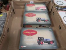 Three boxed Vintage Glory of Steam limited edition 1:50 scale Sentinel Wagons all with certificates