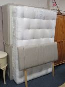 A modern dreamsworks divan bed with headboard - Mattress W 120 cm