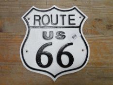 A Route 66 plaque**