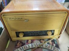 A selection of vintage radios etc