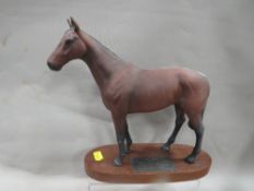 A Beswick figure of a horse on plinth - Mill Reef