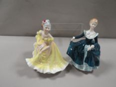 Royal Doulton figurine Linette together with Janine (2)