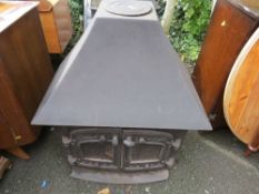 A large Villager log burner/stove
