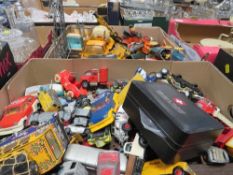 Two trays of toy cars to include Corgi etc