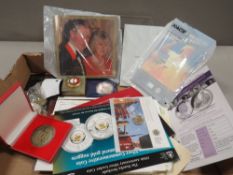 A silver proof coin and quantity of collectors coins