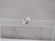 A hallmarked 9ct white gold daisy cluster ring set 0.50 carat diamonds approx. weight 2.9g