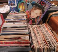 Approximatley 30 LP records together with over 150 singles records from 1960's 70's 80's and 90'