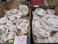 Two trays of Royal Albert 