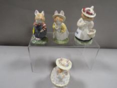 Four Royal Doulton Brambly Hedge figures