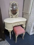 A vintage Louis XV style kidney shaped dressing table