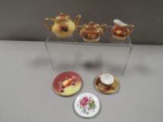 A miniature Coalport tea for one set