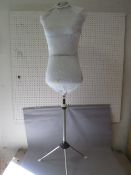 A dress makers dummy on stand A/F