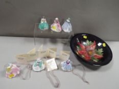 A set of six Coalport for Compton & Woodhouse miniature figurines together with certificates