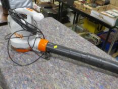 A Stihl electric leaf blower