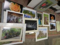 A selection of mounted and unmounted photographic prints to include aircraft