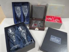 A quantity of boxed Bohemia crystal etc