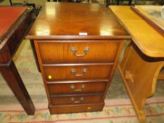 An oak effect two drawer filing cabinet